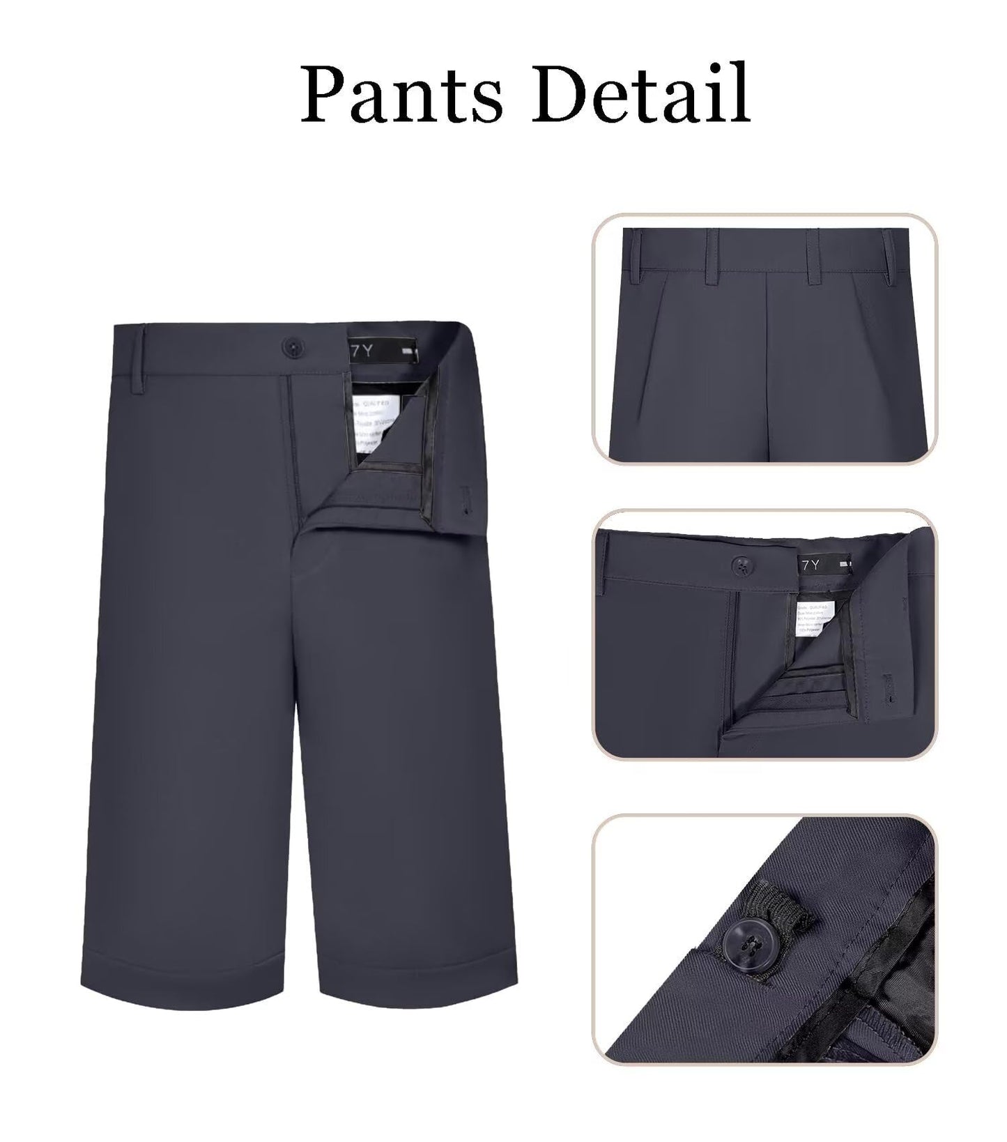 Boys Suit 3 Piece Set, Formal Slim Fit Suits Sets,Vest Pants Toddler Tuxedos for Wedding Toddler